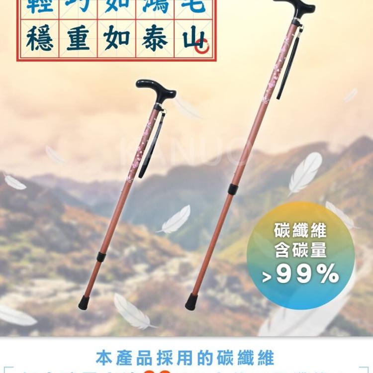 【NorthFox北狐】碳纖維伸縮二節式手杖 (休閒手杖 拐杖 共6種顏色可選)