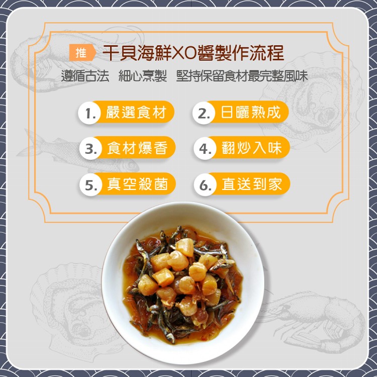 【鮮味達人】宅鮮首選澎湖直送手工干貝XO醬(270g/瓶)
