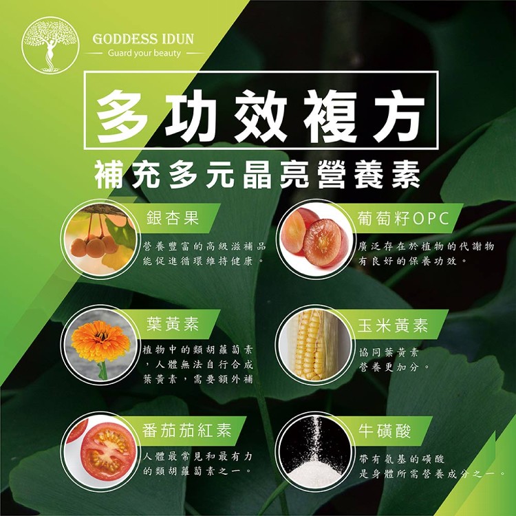 【女神伊登】葉黃素銀杏opc膠囊 多組優惠