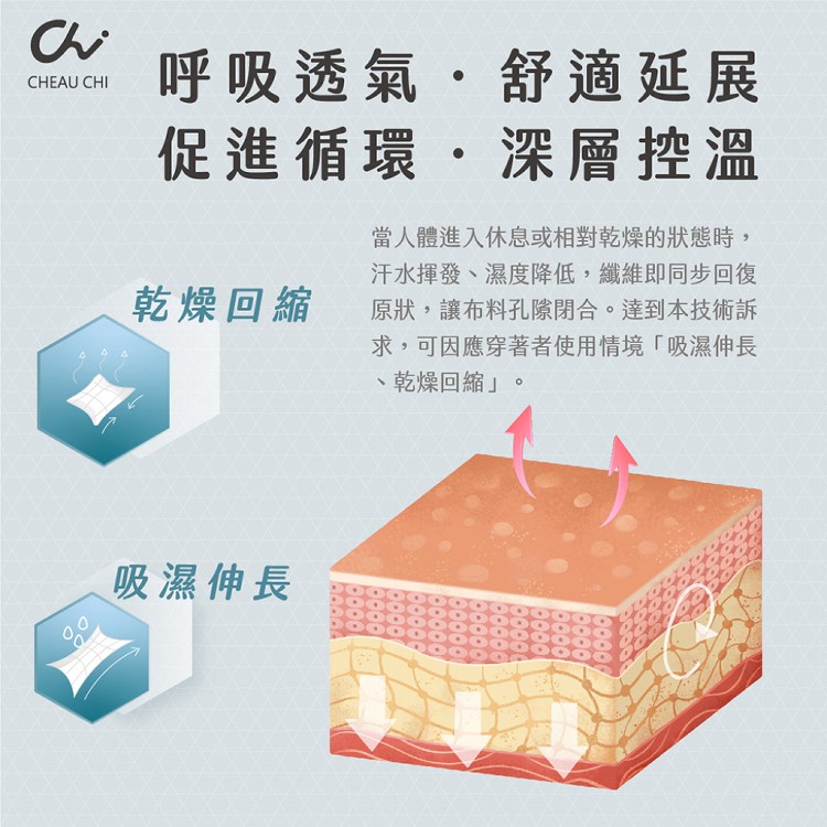 【巧奇石墨烯】7分褲 智能呼吸褲-經典黑、銀河灰(CH836)