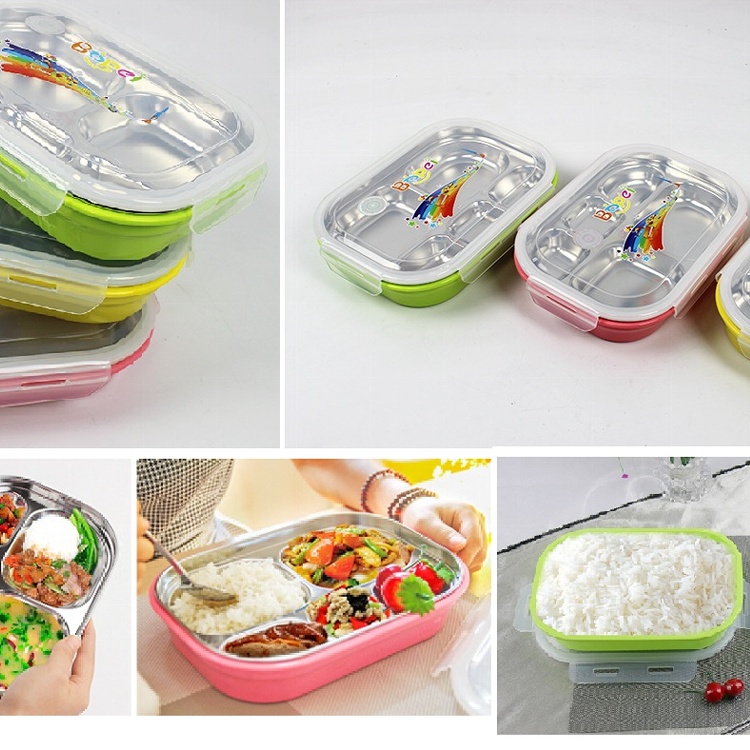 響應環保 正304不銹鋼 甜蜜糖果色樂扣 多格餐盤盒 便當盒 餐具 可注