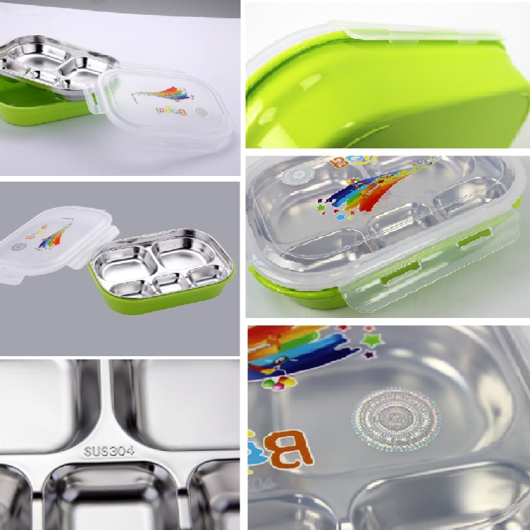 響應環保 正304不銹鋼 甜蜜糖果色樂扣 多格餐盤盒 便當盒 餐具 可注