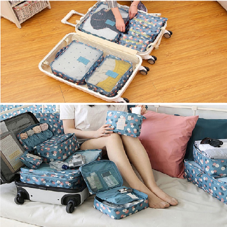 [全套組-超優惠價！]2015新款 韓版 旅行旅遊出國 收納袋-行李箱用 整理包 包中包 收納包