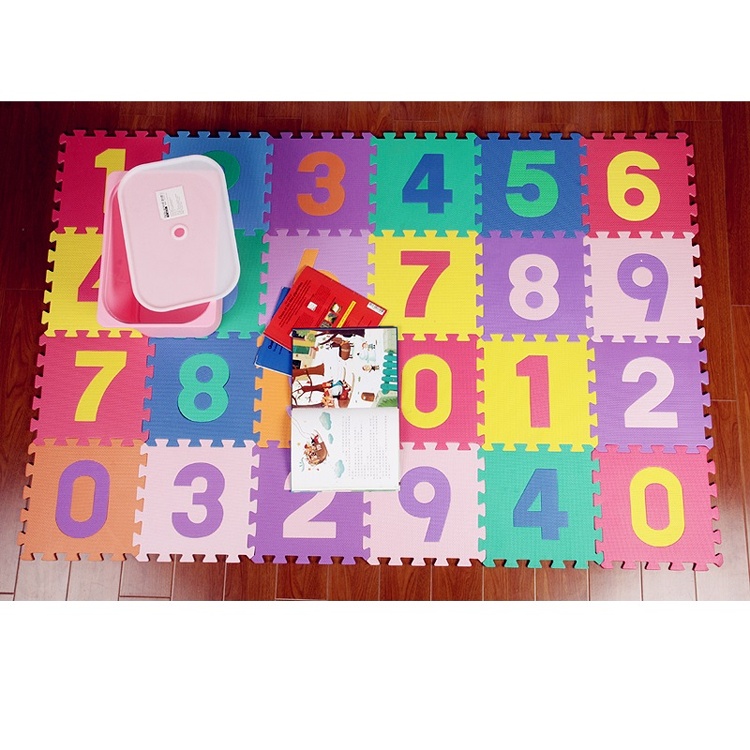 明德 0~9數字 環保無毒 EVA 巧拼地墊 塑膠地墊 寶寶爬行墊 遊戲墊 30*30cm