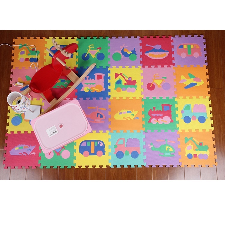 明德 交通工具 環保無毒 EVA 巧拼地墊 塑膠地墊 寶寶爬行墊 遊戲墊 30*30cm