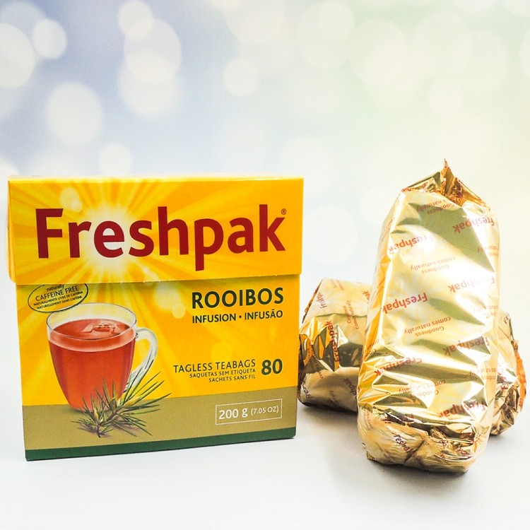 免運!【Freshpak】南非國寶茶(博士茶) RooibosTea 茶包-新包裝(2.5克x80入) 2.5gx80入/盒 (12盒,每盒304.4元)