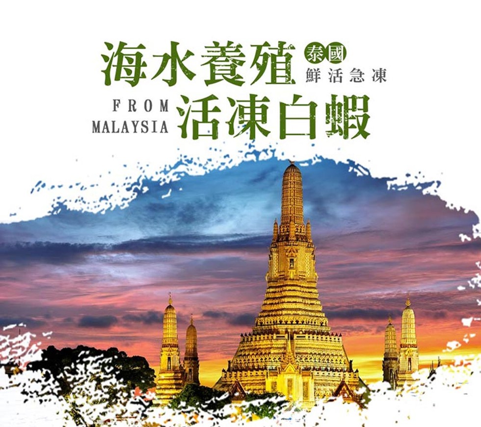 海水養殖Ⓡ，活凍白蝦。