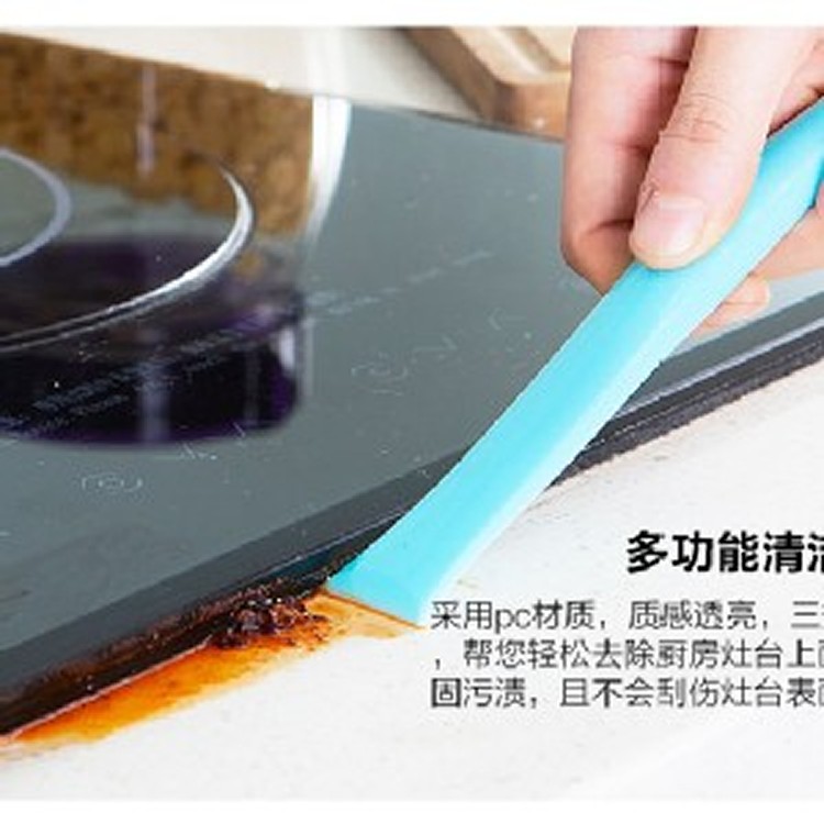 创意厨房煤气灶台去污双头刮刀 缝隙污渍去污铲刮开罐器