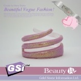 包包頭手環 亮片粉紅