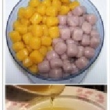 手工綜合圆(芋圆+地瓜圆) 挑戰手工市場最低價~~現在訂購一包還送您一小包手工炒糖膏喔^^ 特價：$70