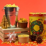 黃聖誕花圈,(甜鹹,葷食)玉米濃湯爆米花,原價$160,特價$130