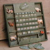 日曆田園鄉村挂歷積木創意台歷萬年曆 特價：$250