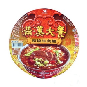 滿漢大餐 蔥燒牛肉麵 抗漲特價 一箱6碗240元 特價：$240