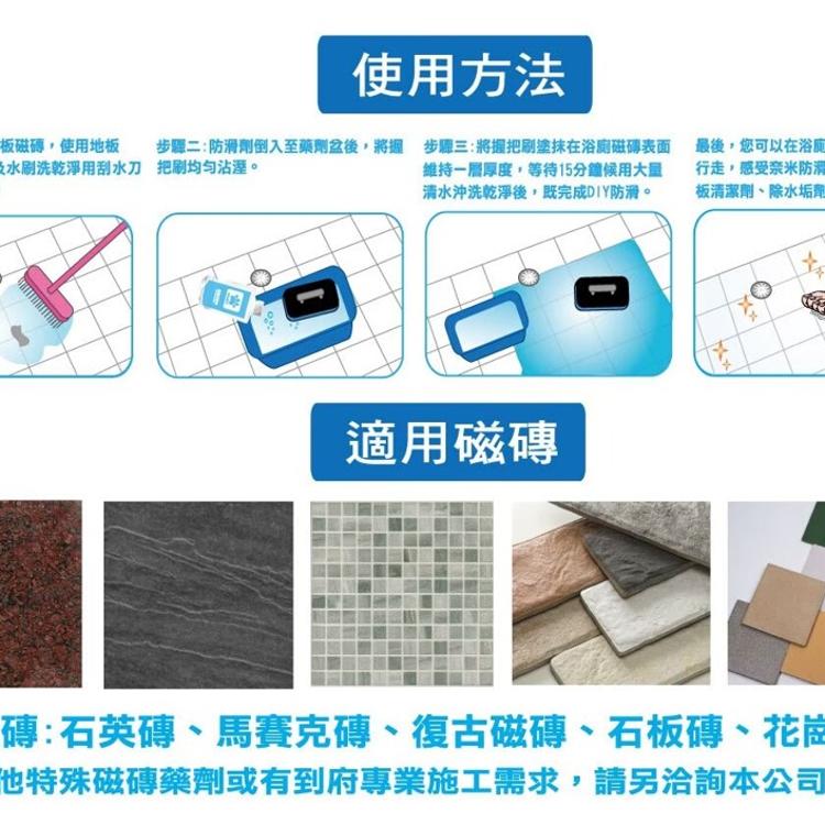 【除垢隊長】台灣現貨 磁磚防滑劑4坪+磁磚除垢清潔劑500g