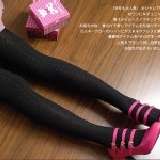 冬款百搭彩色麻花紋棉質~連褲襪~ 黑色 特價：$79