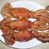 轟炸魷魚(大)5入烤/炸皆宜 附贈胡椒鹽/辣椒粉/炸粉