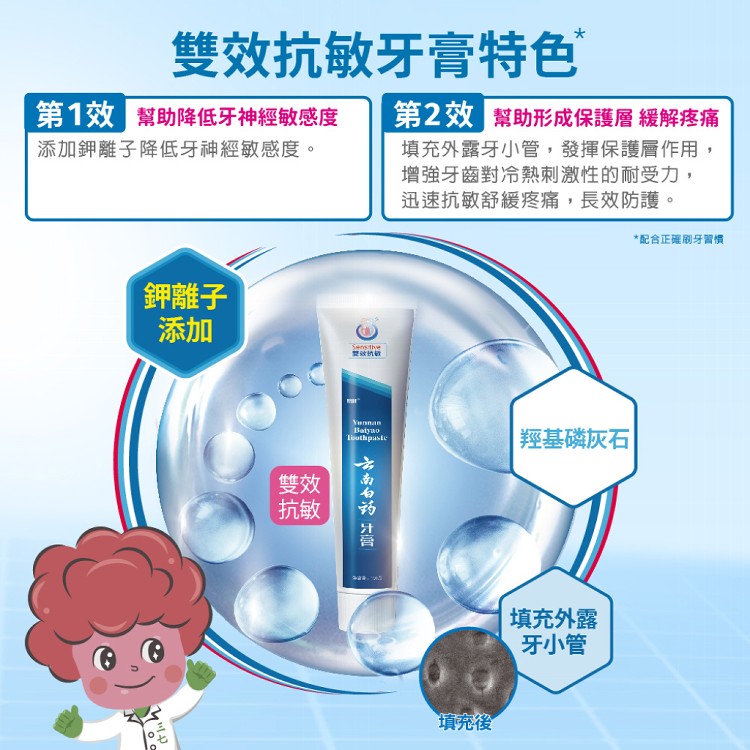 醫師推薦【雲南白藥牙膏】超值任選6入加碼送 可幫助預防牙齦流血/降低牙周病發生率/保持口腔健康