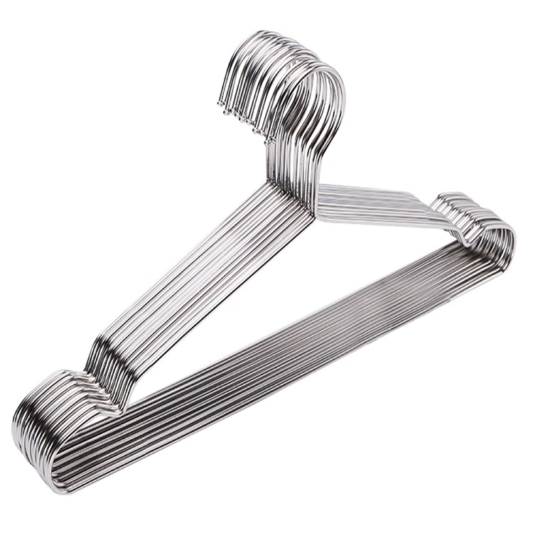 【太禓創意】高質感不鏽鋼加大加粗防鏽衣架45cm/50入