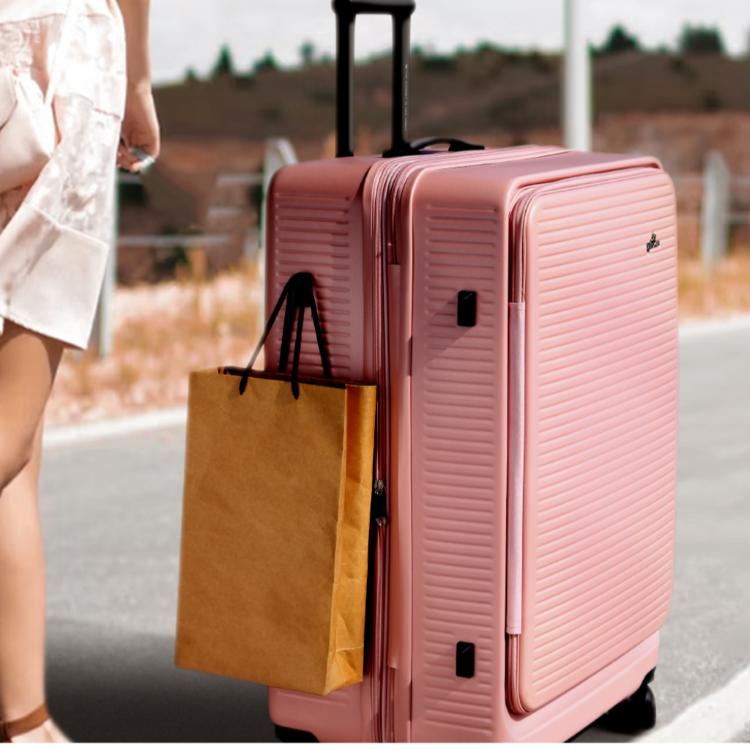 【Arowana 亞諾納】側開式 20吋避震輪河馬行李箱/PC旅行箱