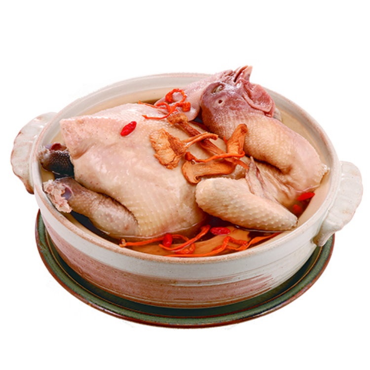 法式黃金松茸燉雞湯