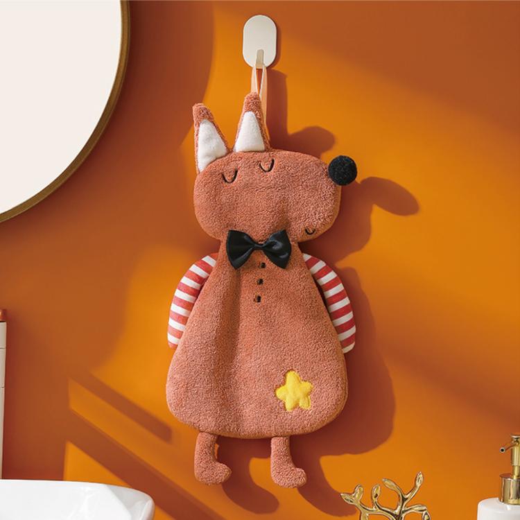 【星紅織品】可愛森林動物珊瑚絨擦手巾