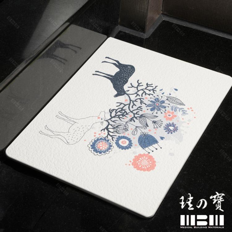 【MBM】台灣製12mm水洗式珪藻土彩繪地墊