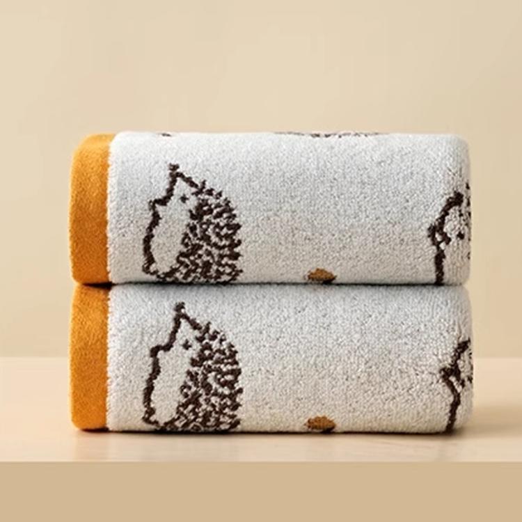 【星紅織品】可愛刺蝟圖案純棉兒童毛巾