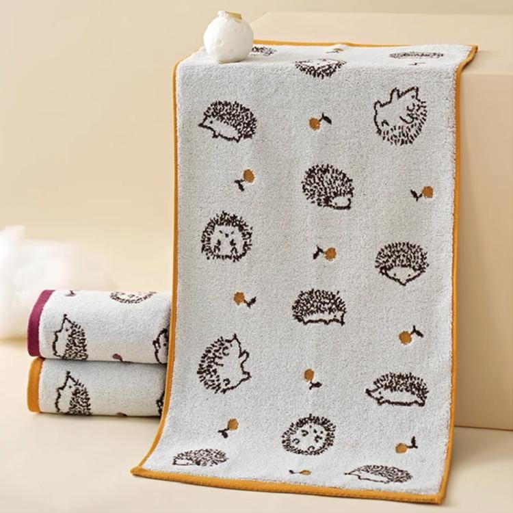 【星紅織品】可愛刺蝟圖案純棉毛巾