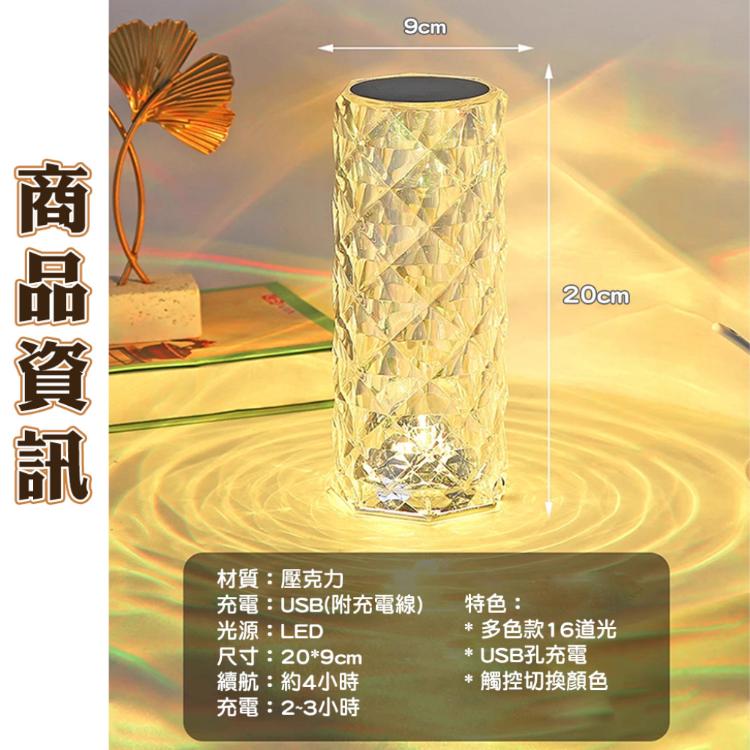 【QiMart】夢幻16色動態變換水波紋水晶燈(E款)