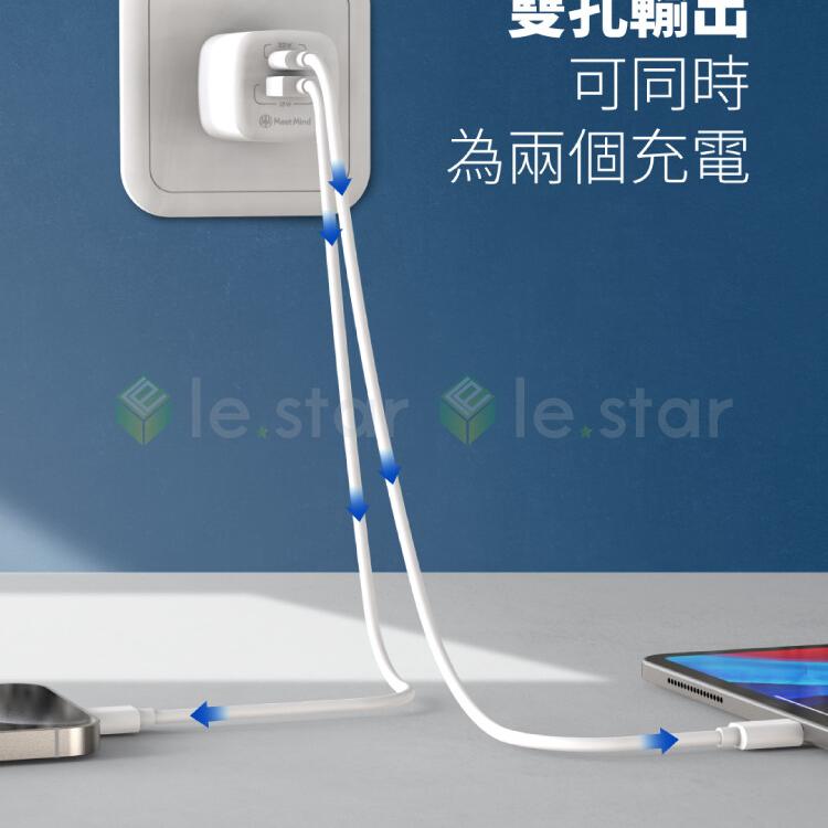 Meet Mind 平優系列 Pingyou 20W-GaN 氮化鎵 超快速充電器 (2孔1C1A)