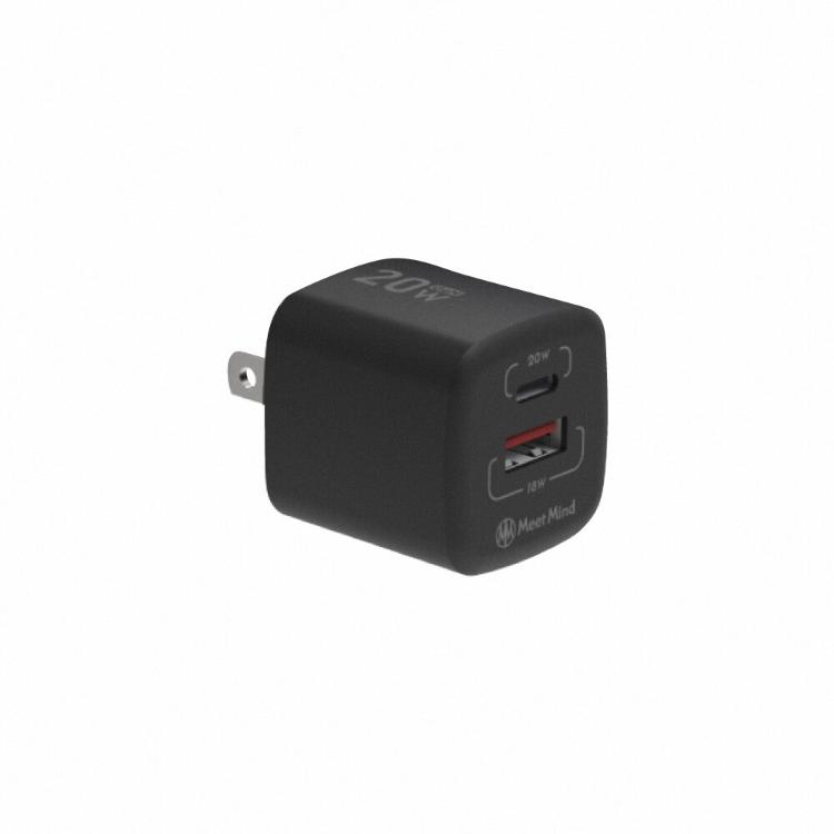 Meet Mind 平優系列 Pingyou 20W-GaN 氮化鎵 超快速充電器 (2孔1C1A)