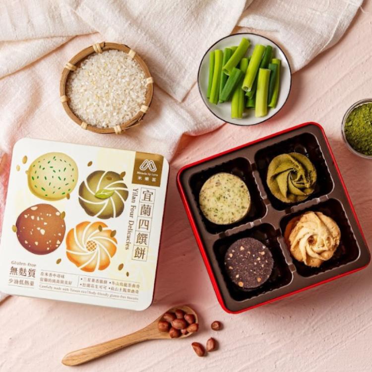 宜蘭四饌餅｜無麩質｜土鳳梨Ｘ烏龍茶Ｘ花生巧克力Ｘ三星蔥