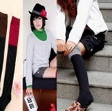 mama's shop【低價風暴】日韓熱賣 雙色襪子 百搭中統襪 特價：$49