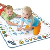 特價搶-美國AQUADOODLE【超大號神奇畫布】 超值大尺寸字母 數字臨摹 彩色圖標畫布(有包邊及防水層)