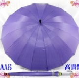 【全新第六代】無敵手動長傘【傘面加裝夜間螢光發亮安全性護條】【傘面不沾水處理】 6AA6高貴豔紫(經得起聯結車.水泥車.挖土機壓過輾過.能凹能踩才是真正的【無敵傘】喔) 特價：$170