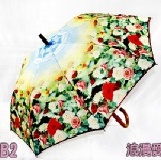 彩繪花博自動長傘【柷台灣花博成功】 GB2 玫瑰花 (傘面採用高科技滿版熱轉印技術) 特價：$247