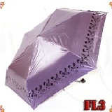 ☆舞蝶花語四折色膠手開傘☆最新防風水滴狀包蝶結構設計 FL3淡粉紅色 《極短＊超輕量＊超防風＊百分百抗UV完全遮陽不透光＊加贈測紫外線吊飾》