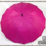 ☆全新第七代無敵手動長傘☆《全台首創16支傘骨全部採用頂級實心不鏽鋼鉚釘＊傘面不沾水處理＊反光護條》 HC3 感性櫻桃紅 《正宗無敵傘才經得起讓聯結車＊水泥車＊挖土機＊雙巴士壓過輾過》