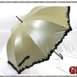 ☆維納斯宮廷荷葉色膠長傘☆《2012年最新科技雙色布+彩色膠＊防曬百分百完全遮陽》 GE2《宮廷式優美的傘型 唯美浪漫的外表下更強壯的骨架長骨超彈力高韌性玻璃纖維極致完美的雨傘工藝》