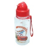 迪士尼汽車總動員Cars閃電麥坤安全無毒兒童拎袋水壺450ML/紅色 RB-C1023