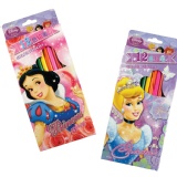 迪士尼公主系列12色六角色鉛筆入盒裝 共兩款 PE-N375