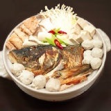 沙鍋魚頭(大)(中信大飯店川台菜的非沙茶口味.不油膩) 特價：$620