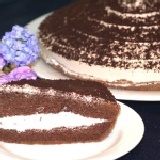 9吋巧克力波士頓派 9吋14切已圍邊包裝好拿不沾手!