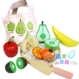 1-3歲木製磁性切切樂水果蔬菜切切看 特價：$550