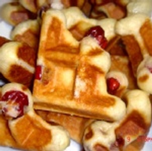 購滿十袋免運費哦！「比利時列日鬆餅-健康蔓越莓」外酥內鬆軟1袋只要NT.198元