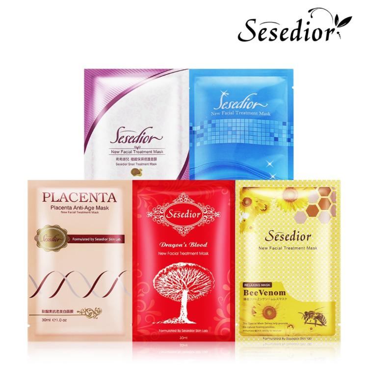 【Sesedior】年度熱銷經典面膜(亮妍/龍血/蝸牛/胎盤/蜂毒)-裸片