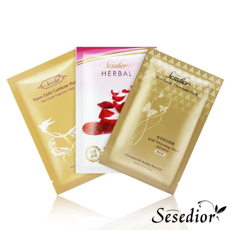 【Sesedior】熱銷經典金箔系列面膜(煥采/玫瑰/燕窩)-裸片