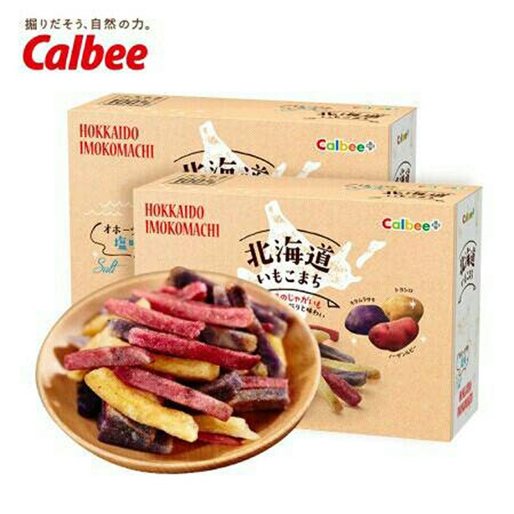 Calbee+專門店 北海道三色薯條 (塩味) 144g (18g*8袋)