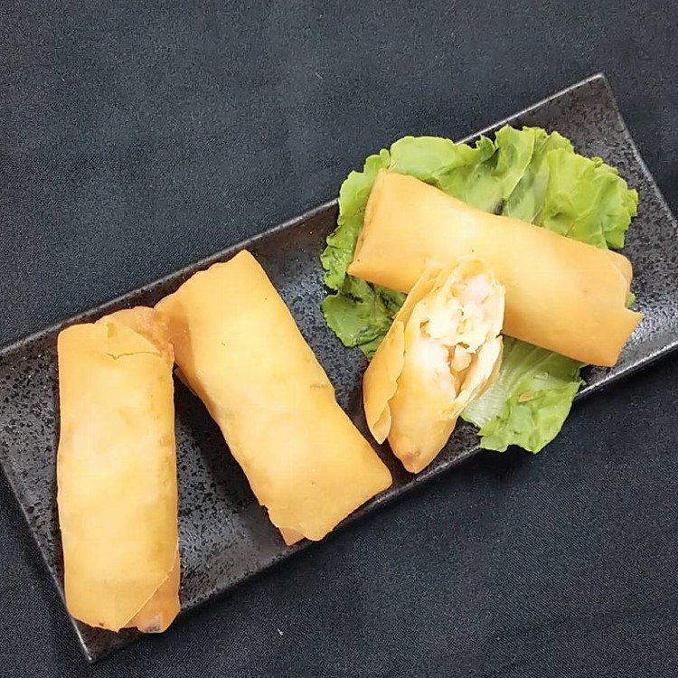 三絲蝦仁炸春捲