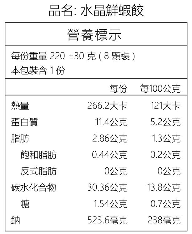 好饗吃水晶鮮蝦餃